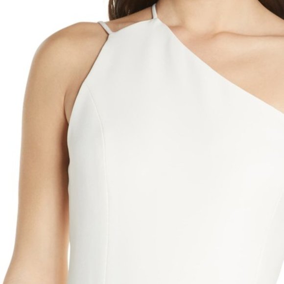 7. WAYF The Lenore One Shoulder Column Dress long - Picture 2 of 7